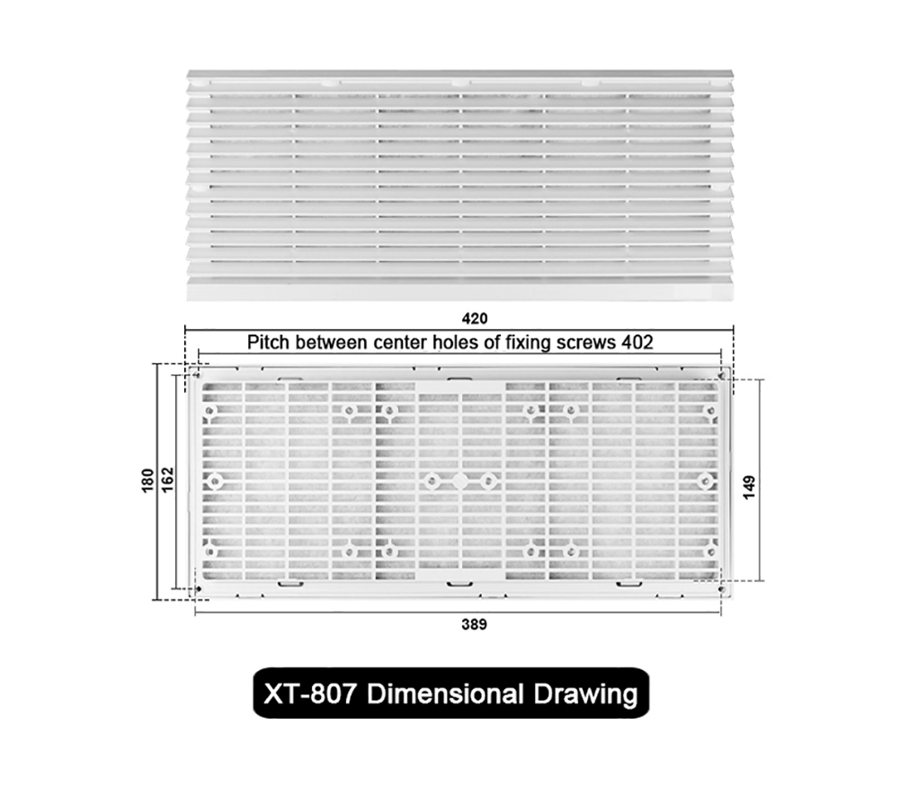 Louvered Cabinet Ventilation Window